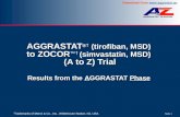Download from  Slide 1 AGGRASTAT ® † (tirofiban, MSD) to ZOCOR ™ † (simvastatin, MSD) (A to Z) Trial Results from the AGGRASTAT.