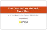 Universidad de los Andes-CODENSA The Continuous Genetic Algorithm.