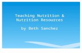 Teaching Nutrition & Nutrition Resources by Beth Sanchez.