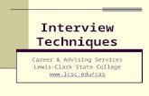 Interview Techniques Career & Advising Services Lewis-Clark State College .