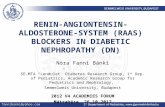 RENIN-ANGIONTENSIN- ALDOSTERONE-SYSTEM (RAAS) BLOCKERS IN DIABETIC NEPHROPATHY (DN) Nóra Fanni Bánki SE-MTA “Lendulet” Diabetes Research Group, 1 st Dep.