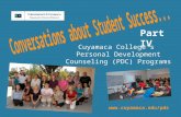 Part IV Cuyamaca College’s Personal Development Counseling (PDC) Programs .