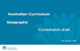 Australian Curriculum Geography Consultation draft 16 January 2012.