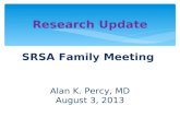 Research Update SRSA Family Meeting Alan K. Percy, MD August 3, 2013.