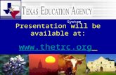 TEA Update—CAMT 20081 Presentation will be available at:   © 2007 Texas Education Agency Texas Math Diagnostic System & Texas.