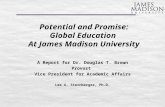 Potential and Promise: Global Education At James Madison University A Report for Dr. Douglas T. Brown Provost Vice President for Academic Affairs Lee G.