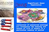 S ignificant Human Experiences "acquaintance with letters" collection of preserved writings w/c interprets the meaning and nature of life of people in.