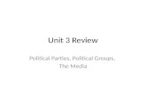 Unit 3 Review Political Parties, Political Groups, The Media.