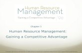 Chapter 1 Human Resource Management: Gaining a Competitive Advantage Copyright © 2015 McGraw-Hill Education. All rights reserved. No reproduction or distribution.