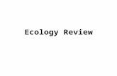 Ecology Review. 1.A _____ is all the members of the same species that inhabit a particular area. 2. The _____ of an organism is its total role in the.