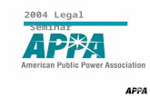 2004 Legal Seminar. Legislative Developments in the 108 th Congress and Prospects for the 109 th Congress\ Presentation by Joe Nipper, Senior Vice President,
