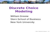 [Topic 5-Bayesian Analysis] 1/77 Discrete Choice Modeling William Greene Stern School of Business New York University.