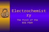 Electrochemistry The first of the BIG FOUR. Introduction of Terms  Electrochemistry- using chemical changes to produce an electric current or using electric.