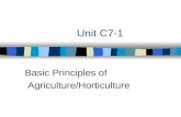 Unit C7-1 Basic Principles of Agriculture/Horticulture.