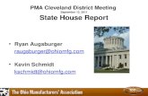 PMA Cleveland District Meeting September 13, 2011 State House Report Ryan Augsburger raugsburger@ohiomfg.com Kevin Schmidt kschmidt@ohiomfg.com.