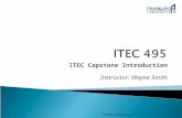 ITEC Capstone Introduction Instructor: Wayne Smith ITEC495 Introduction1.