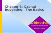 1 Chapter 6: Capital Budgeting: The Basics Copyright © Prentice Hall Inc. 1999. Author: Nick Bagley Objective Explain Capital Budgeting Develop Criteria.