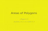 Areas of Polygons Chapter 11 Sections 11.1, 11.2 and 11.3.