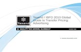 Taxand / IBFD 2010 Global Guide to Transfer Pricing: Advertising October 2010.