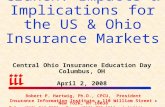 The Insurance Cycle and Credit Crunch: Impacts & Implications for the US & Ohio Insurance Markets Robert P. Hartwig, Ph.D., CPCU, President Insurance.