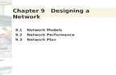 Chapter 9 Designing a Network 9.1 Network Models Network ModelsNetwork Models 9.2Network Performance Network PerformanceNetwork Performance 9.3Network.
