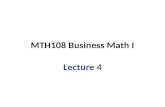 MTH108 Business Math I Lecture 4. Chapter 2 Linear Equations.
