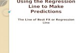 Using the Regression Line to Make Predictions The Line of Best Fit or Regression Line.