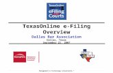 Management & Technology Consultants. TM TexasOnline e-Filing Overview Dallas Bar Association Dallas, Texas September 21, 2007.