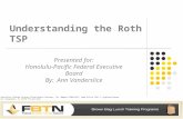 Understanding the Roth TSP Presented for: Honolulu-Pacific Federal Executive Board By: Ann Vanderslice Securities offered through Allied Beacon Partners,