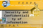 F.E.R.P.A. Family Educational Rights and Privacy Act H.I.P.A.A. Health Insurance Portability and Accountability Act Classified Employees Security and Confidentiality.
