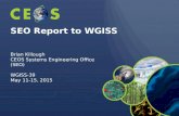 SEO Report to WGISS Brian Killough CEOS Systems Engineering Office (SEO) WGISS-39 May 11-15, 2015.