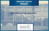 HEMATOLOGY-ONCOLOGY Saulius Girnius 07/19/2013 Hem/Onc Emergencies