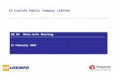 CS LoxInfo Public Company Limited 4Q 04 Mini-info Meeting 21 February 2005.