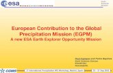 1 st International Precipitation WG Workshop, Madrid, Spain 23 – 27 Sep 2002 Earth Sciences Division European Contribution to the Global Precipitation.
