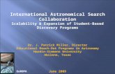 International Astronomical Search Collaboration Scalability & Expansion of Student-Based Discovery Programs Dr. J. Patrick Miller, Director Educational.