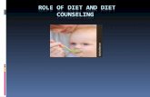 INTRODUCTION  AT TIMES THE CLINICIAN MUST TEACH THE PATIENT ABOUT DIET,HEALTH, CAUSE AND PREVENTION OF DISEASE SINCE DIET COUNSELING IS THE MOST NEGLECTED.