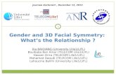 Gender and 3D Facial Symmetry: What’s the Relationship ? Xia BAIQIANG (University Lille1/LIFL) Boulbaba Ben Amor (TELECOM Lille1/LIFL) Hassen Drira (TELECOM.