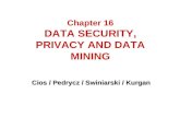Chapter 16 DATA SECURITY, PRIVACY AND DATA MINING Cios / Pedrycz / Swiniarski / Kurgan.