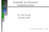 Scientific & Chemical Fundamentals Dr. Ron Rusay Spring 2008 © Copyright 2003-2008 R.J. Rusay.