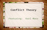 Conflict Theory Featuring: Karl Marx. Overview of conflict theory This week, our topic is conflict theory, which, since the 60s has been the dominant.