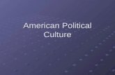 American Political Culture. Government/Politics What is Political? What is Government The organization that holds a monopoly on legitimate violence in.