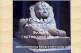 Chapter 2 Ancient Egypt Section 4 The Civilization of Kush Sphinx of Kushite King, Taharqa: 2 Cobras one for each Kingdom (Egypt and Kush)
