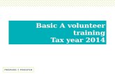 Basic A volunteer training Tax year 2014. BASIC TRAINING OVERVIEW Tri-CAP scope of services VITA certification Link and Learn VITA volunteer standards.