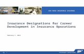 INSURANCE OPERATIONSPg. 1 Insurance Designations for Career Development in Insurance Operations February 1, 2012 AAA NCNU INSURANCE EXCHANGE.