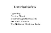 Lightning Electric Shock Electromagnetic Hazards Arc Flash Hazards The National Electrical Code Electrical Safety.