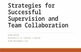 Strategies for Successful Supervision and Team Collaboration ADAM MEYER UNIVERSITY OF CENTRAL FLORIDA ADAM.MEYER@UCF.EDU.