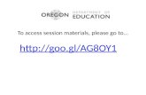 Http://goo.gl/AG8OY1 To access session materials, please go to...