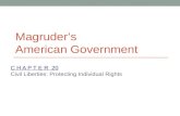 Magruder’s American Government C H A P T E R 20 Civil Liberties: Protecting Individual Rights.