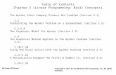 Table of Contents Chapter 2 (Linear Programming: Basic Concepts) The Wyndor Glass Company Product Mix Problem (Section 2.1)2.2 Formulating the Wyndor Problem.