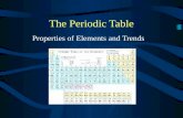 The Periodic Table Properties of Elements and Trends.